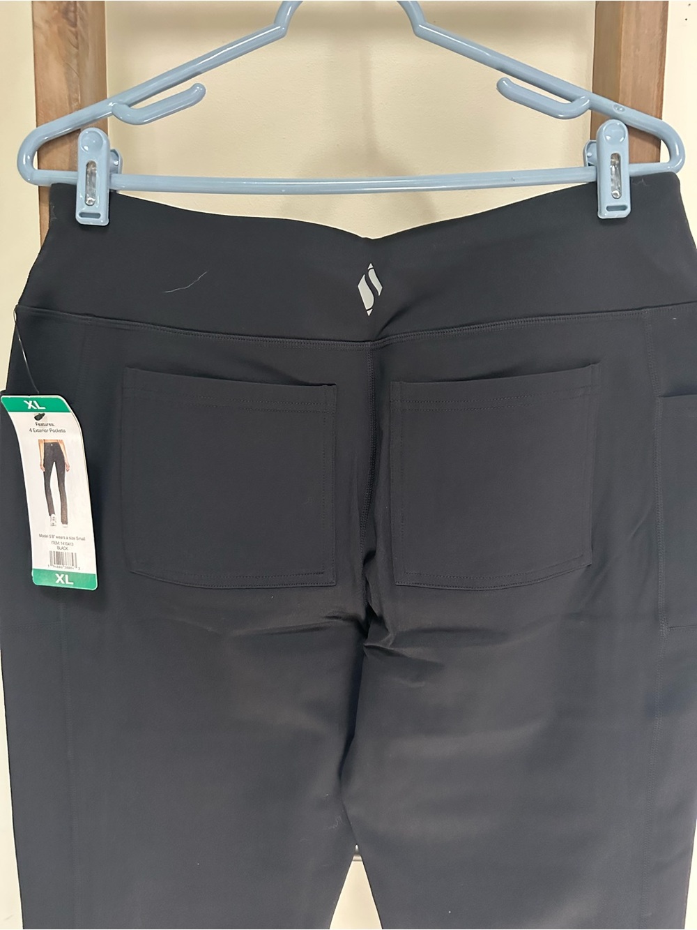 NWT Skechers Go Walk Black Stretch Waistband Leggings with side pockets - Picture 5 of 6